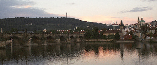 The Vlata River in Prague, Czech Republic.  (2003)