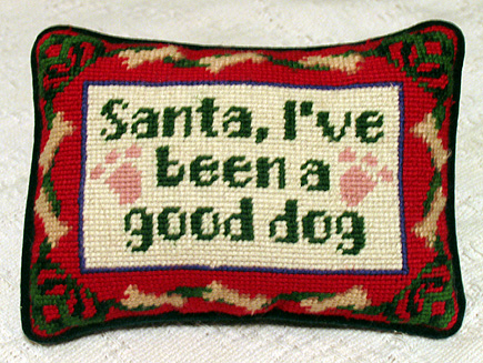 The lovely Marie has sent us many lovely embroidered pillows and things over the years.  Here is a seasonal favorite.