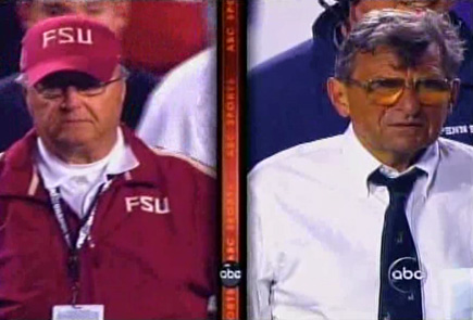 Is this for real?  Do my eyes deceive me?  Am I really seeing a football game with Bobby Bowden matching wits with Joe Paterno?  Awesome!  (2005)