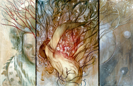 Promotional artwork for The Fountain by James Jean.