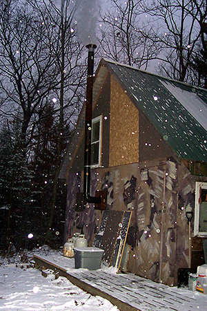 My dad's hunting camp somewhere out on the front 40 (or is it the back 40, Dad?), way up in upper peninsula land in the great state of Michigan.  (2006)