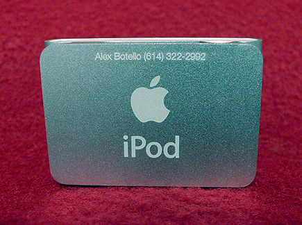 Alex's new iPod Shuffle that the FedEx guy delivered this morning.  (2007)