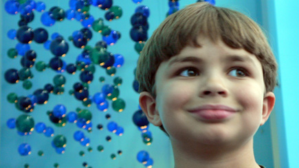 Nephew Alex at the Georgia Aquarium just before we went into the 4-D theater.