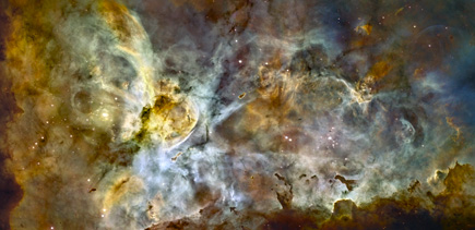 Dark Clouds of the Carina Nebula.  Courtesy of NASA.  (2008)
