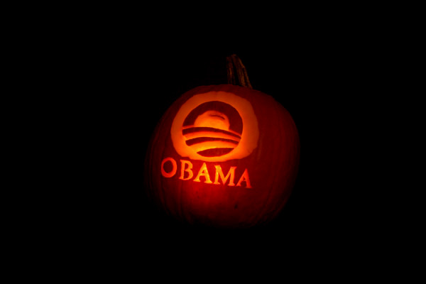 Discovered in my e-mail.  Caption read “Check out Nate's Barack-o-lantern!”  No, I don't know who Nate is.  (2008)