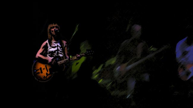 An artistic re-interpretation of one my crappy photos from the Heartless Bastards show in Columbus last week.  (2009)