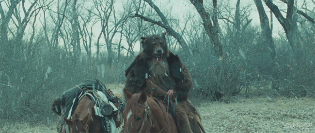 One of many iconic images from the new version True Grit by the Coen Brothers.  (2010)