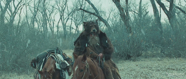 One of many iconic images from the new version True Grit by the Coen Brothers.  (2010)